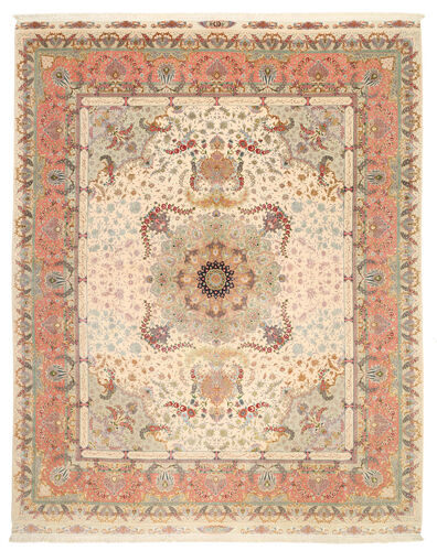 Tabriz 70 Raj silk warp signed: Bajgan / Tarhe Benam carpet VAC44