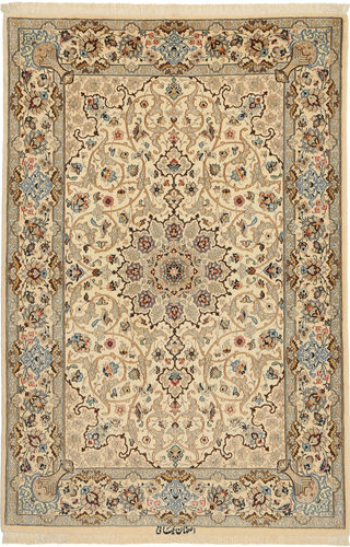 Isfahan silk warp signed: Keiyani carpet TTF4