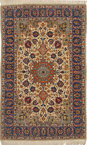 Isfahan silk warp carpet TTF7