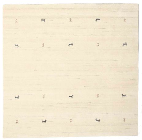 Gabbeh loom Two Lines - Naturvit matta CVD15058